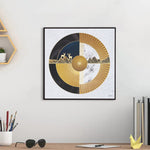 Load image into Gallery viewer, Furn & Deco Golden Embossed Wall Painting For Home Decoration