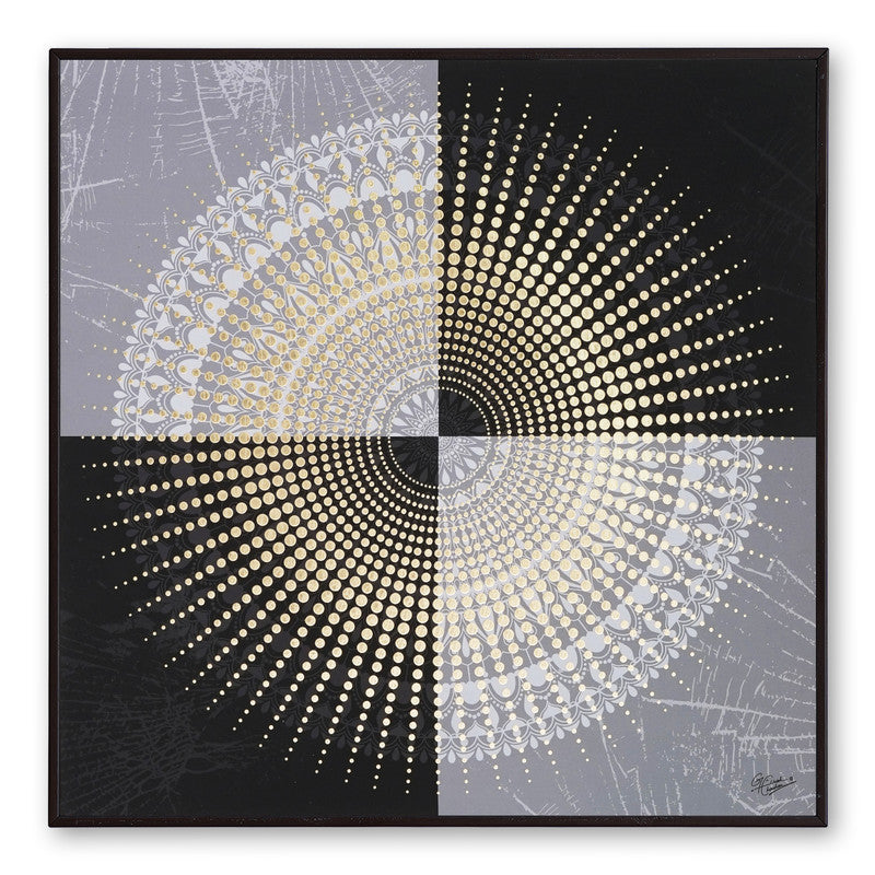 Furn & Deco Golden Embossed Wall Painting For Home Decoration