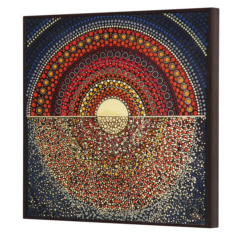 Furn & Deco Golden Embossed Wall Painting For Home Decoration