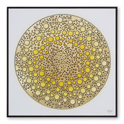 Furn & Deco Golden Embossed Wall Painting For Home Decoration