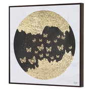 Furn & Deco Golden Embossed Wall Painting For Home Decoration