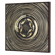 Furn & Deco Golden Embossed Wall Painting For Home Decoration