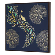 Furn & Deco Golden Embossed Wall Painting For Home Decoration