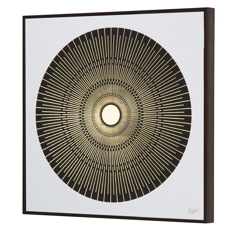 Furn & Deco Golden Embossed Wall Painting For Home Decoration
