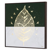 Furn & Deco Golden Embossed Wall Painting For Home Decoration