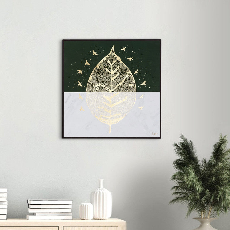 Furn & Deco Golden Embossed Wall Painting For Home Decoration