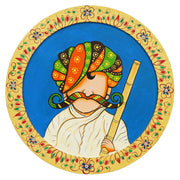 Rajasthani Pichwai Hand-Painted Pichhwai Plate For Home Décor