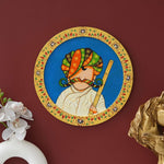 Load image into Gallery viewer, Rajasthani Pichwai Hand-Painted Pichhwai Plate For Home Décor
