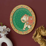 Load image into Gallery viewer, Hand-Painted Pichwai Depicting an Elephant with Floral Motifs
