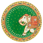 Load image into Gallery viewer, Hand-Painted Pichwai Depicting an Elephant with Floral Motifs
